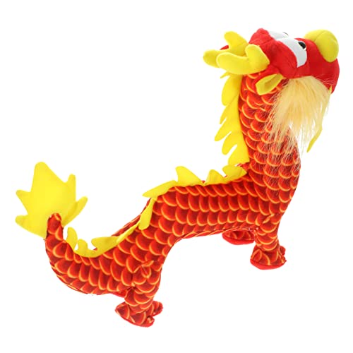 Warmhm Drachen Plüschtier Kuscheltier für Stuffed Soft Toys Geburtstagsgeschenke für Toys Plüschtiere mit Drachen Kinderspielzeug PP Baumwolle rot von Warmhm