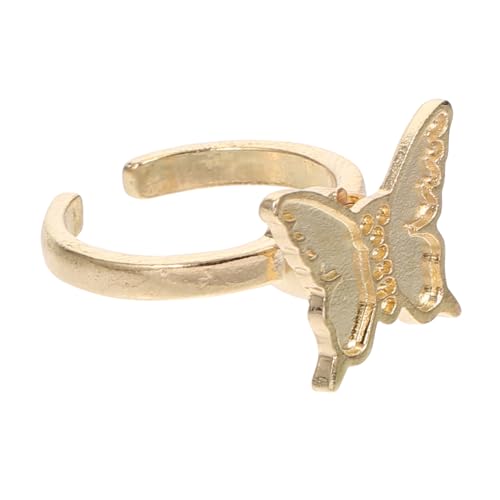 Warmhm Drehring kinderringe schellenkranz goldringe Gold Rings Fingerspielzeug Kinderschmuck für Mädchen zappeln rotierender Ring lustiges rotierendes Ringdekor Legierung Golden von Warmhm