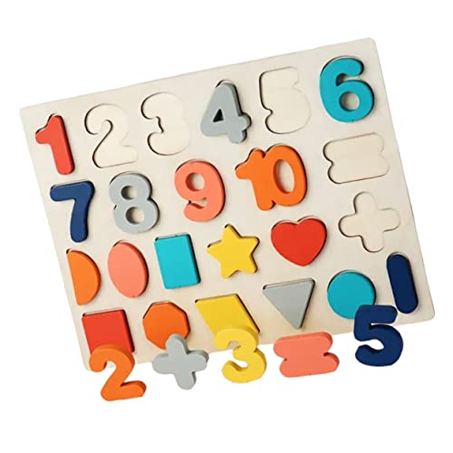 Warmhm Dreidimensionales Puzzle Puzzle kinderpuzzle kinderspielzeuge Pädagogisches nummerieren Holzklötze Anzahl Holzklötze hölzern Colorful von Warmhm