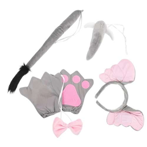 Warmhm Elefantenohren Stirnband Kostüm Zubehör Set mit Weichem Draht und Niedliches Cosplay Party Haarreif für Karneval Geburtstagsfeier und Halloween Warmhm Elefantenohren Stirnband Kostüm Zubehör Set mit Weichem Draht und Niedliches Cosplay Party Haarreif für Karneval Geburtstagsfeier und Halloween von Warmhm