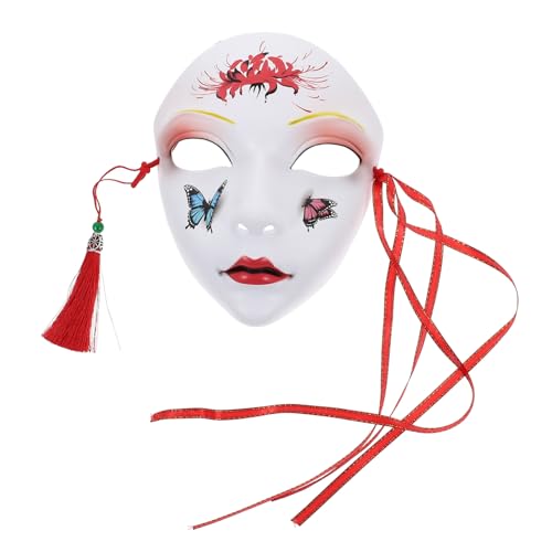 Warmhm Erwachsene Party Gesichtsmaske Abs Vollgesicht Chinesischer Stil Handbemalte Kostümmaske für Karneval Cosplay und Tanzaufführungen von Warmhm