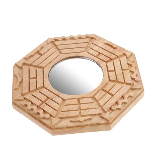 Warmhm Feng Shui Bagua Spiegel aus Holz Traditioneller Chinesischer Exorzismus Spiegel mit Konvexer Oberfläche Holzrahmen Orientalische Wanddekoration für Zuhause und Büro Warmhm Feng Shui Bagua Spiegel aus Holz Traditioneller Chinesischer Exorzismus Spiegel mit Konvexer Oberfläche Holzrahmen Orientalische Wanddekoration für Zuhause und Büro von Warmhm