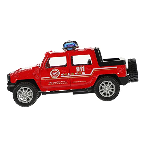 Warmhm Feuerwehrauto zurückziehen für Toys spielsachen Toy Cars Toys puppenwagen Feuerwehrauto Figur Modell Feuerwehrauto Trägheits-Feuerwehrauto Legierung rot von Warmhm