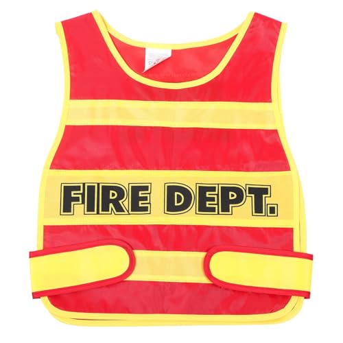 Warmhm Feuerwehrweste Cosplay Feuerwehrkostüm Feuerwehrmann Weste für Jungen und Mädchen Fasching Karneval Verkleidung von Warmhm