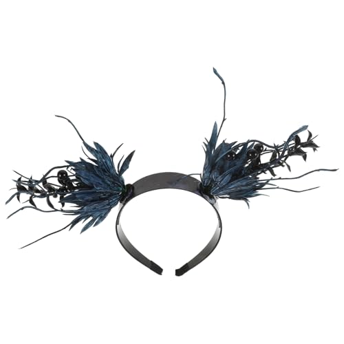 Warmhm Fledermaus -Haarkarte Halloween-Stirnbanddekorationen Zweig Haarband Stirnband-Party Halloween -Kopfbedeckung Leistungsstirnband Haarschmuck zur Dekoration KunststoffPolyester Blau von Warmhm