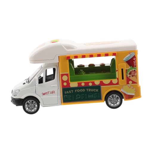 Warmhm Foodtruck für Auto für -Spielzeugauto Dekoratives Simulationsspielzeug Wohnmobilspielzeug für für Sattelschlepper Legierung von Warmhm