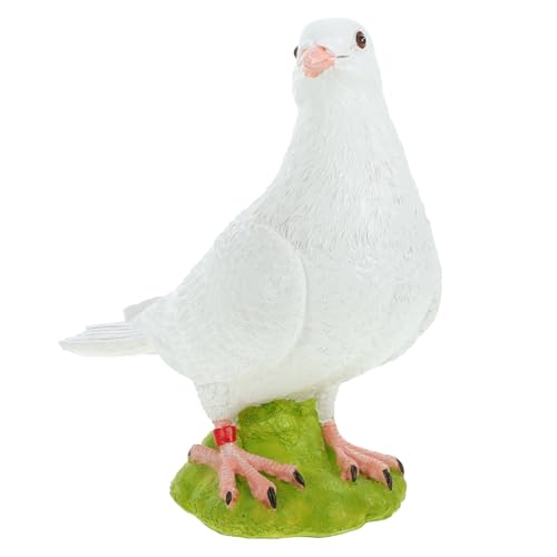 Warmhm Realistische Taubenfigur – Weiße Gartenskulptur Außendekoration Für Friedliche Inneneinrichtung von Warmhm