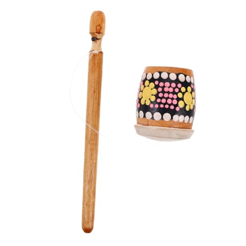 Warmhm Froschrufer Musikinstrument Spaßspielzeug Authentischer Froschsound Naturgetreuer Froschsound Schlägel für große Trommeln Filzkopf-Basstrommelschlägel, Percussion-Sticks hölzern von Warmhm