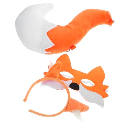 Warmhm Fuchs Cosplay Set Teiliges Kostüm mit Maske Haarreif und für Halloween Karneval und Party Weichem Komfortabel und Langlebig Warmhm Fuchs Cosplay Set Teiliges Kostüm mit Maske Haarreif und für Halloween Karneval und Party Weichem Komfortabel und Langlebig von Warmhm