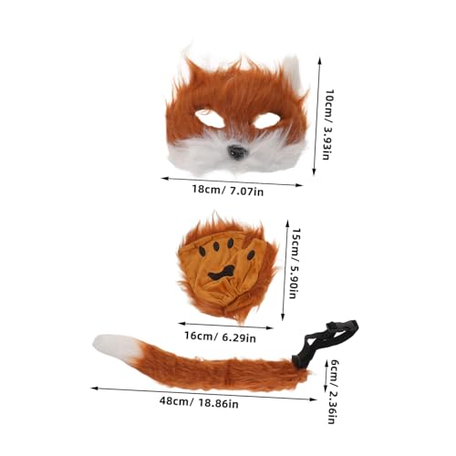 Warmhm Fuchs Kostüm Set für Mädchen und Erwachsene mit Plüsch Ohren Handschuhen Realistisches Cosplay Zubehör für Halloween Karneval Themenpartys und Rollenspiele Warmhm Fuchs Kostüm Set für Mädchen und Erwachsene mit Plüsch Ohren Handschuhen Realistisches Cosplay Zubehör für Halloween Karneval Themenpartys und Rollenspiele von Warmhm
