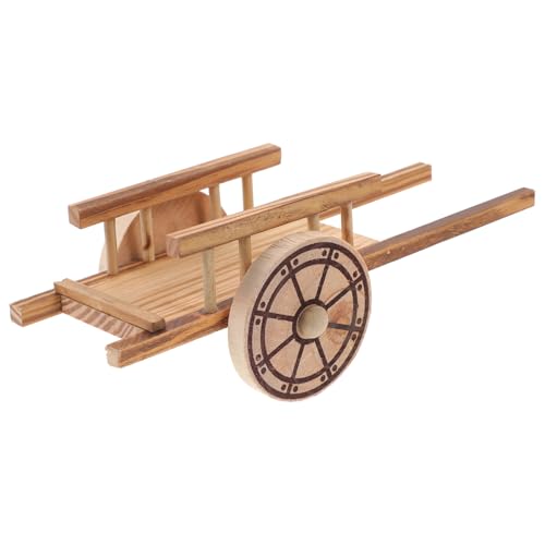 Warmhm Gartenwagen Modell aus Holz Simulationstrolley für Landschaftsdekoration Bauernwagen für Garten und Tischdekoration Warmhm Gartenwagen Modell aus Holz Simulationstrolley für Landschaftsdekoration Bauernwagen für Garten und Tischdekoration von Warmhm