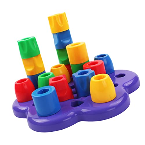 Warmhm Pädagogisches Babyspielzeug – Regenbogen-sensorikblöcke Und Stapelspiel Für Frühes Lernen – Blöcke Zur Formerkennung von Warmhm
