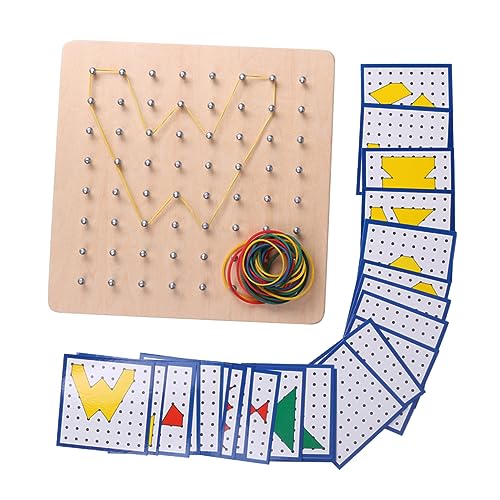 Warmhm Geometrisches Nagelbrett aus Montessori Lernspielzeug für Frühkindliche Entwicklung Kognitive und Hand Augen Koordination für Spielgruppen Warmhm Geometrisches Nagelbrett aus Montessori Lernspielzeug für Frühkindliche Entwicklung Kognitive und Hand Augen Koordination für Spielgruppen von Warmhm