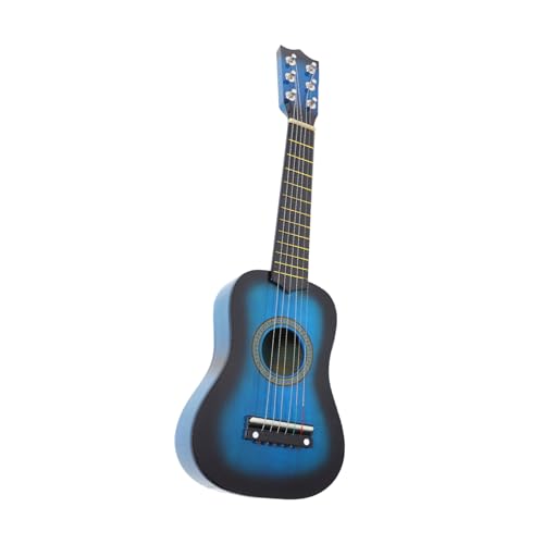 Warmhm Gitarrenspielzeug für Instrument Kindergitarren Kleinkinder Musical Gitarrenkinder Rosa Tragbares Kleinkindgitarre Kinderspielzeug hölzern Blue von Warmhm