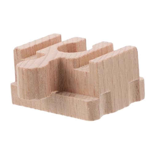 Warmhm Gleiszubehör Kurze Gerade Schiene Schienenadapter Aus Holz Doppelseitiger Eisenbahnschienenverbinder Aus Holz Holzzugzubehör Magnetische Holzeisenbahn Bahnübergang Holzbahn Hölzern von Warmhm