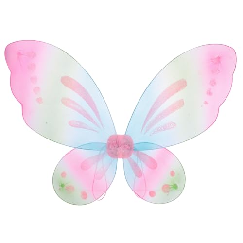 Warmhm Große Schmetterlingsflügel mit Buntem Farbverlauf Leichtes Design mit Tragegurten für Kostüm und Cosplay Partys Bühnenauftritte Geburtstagsfeiern und Kreative Foto Requisiten von Warmhm