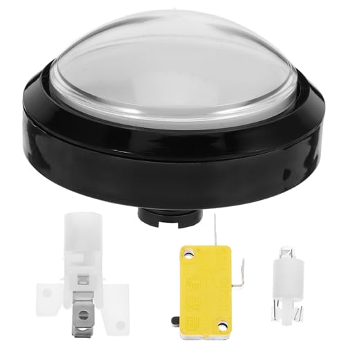 Warmhm Großer Runder LED Tasten Ersatzbutton für Spielmaschinen Selbstaufrichtender Druckknopf für DIY Projekte und Spiele mit Freunden von Warmhm
