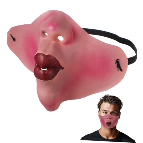 Warmhm Halbgesichtsmaske Halloween Realistisch Rote Lippen Elastisch Verstellbar Cosplay Party Lustige Horror Maske für Frauen und Karnevalsspiele Warmhm Halbgesichtsmaske Halloween Realistisch Rote Lippen Elastisch Verstellbar Cosplay Party Lustige Horror Maske für Frauen und Karnevalsspiele von Warmhm