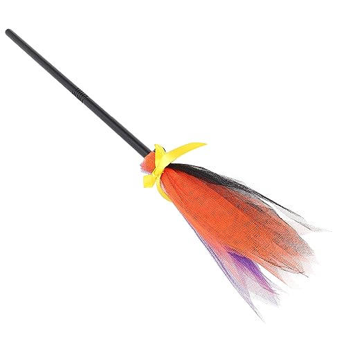 Warmhm Halloween Hexenbesen Besen Requisit Realistischer Zauberbesenstab Stabiles und Kreatives Cosplay Zubehör für Hexen Kostüm für Halloween Partys und Bühnenauftritte von Warmhm