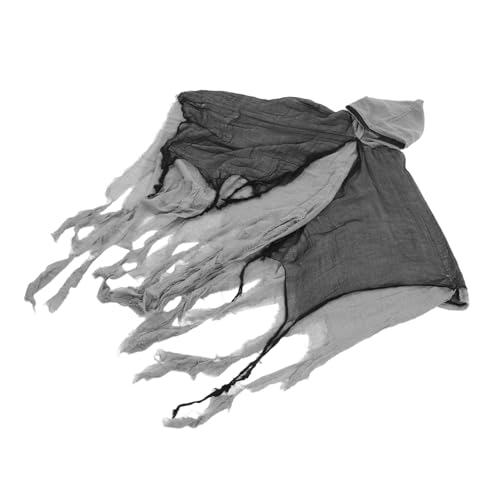 Warmhm Halloween Reaper Cape für Erwachsene und Atmungsaktives Komfortables Grim Reaper Kostüm Dunkelgrauer Kapuzenumhang Gruseliges Geisterkostüm für Cosplay und Partys von Warmhm