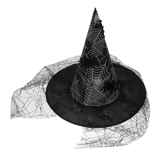 Warmhm Halloween-partyhut, Spinnen-hexenhut, Spitze, Cosplay, Hexenkappe, Kostüm von Warmhm