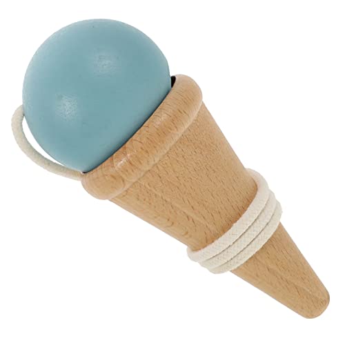 Warmhm Hand-Auge-Koordinierungsball Handübungsspielzeug lustiges Kendama- Accessoire Sticks Trainingsspielzeug fangen Hand-Eye-Koordination Sticks Holz Blau von Warmhm