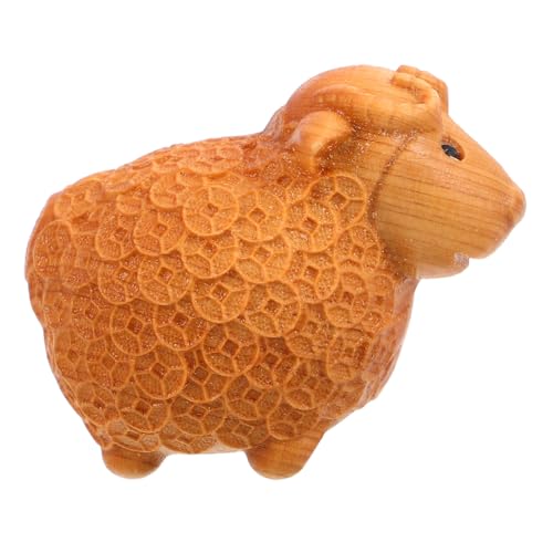 Warmhm Handgeschnitzte Hölzerne Schafe Figur Tischplatte Kleine Schafe Geschnitzte Statue Sammlerholz Tierkulptur Für Home Office Garden Car von Warmhm
