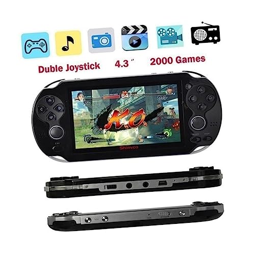 Warmhm Handheld Spielkonsole mit Joystick Tragbarer Multimedia Spieler Speicher Bildschirm USB Rot von Warmhm