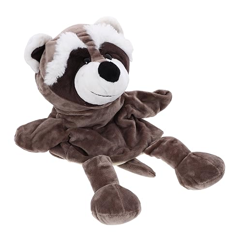 Warmhm Handpuppe Waschbär süße ausgestopfte Handpuppe Stofftier-Handpuppen Waschbär-Puppe Geschichtenerzählende Tierhandpuppe Handpuppen Tier Rollenspiel Handpuppe PP Baumwolle von Warmhm