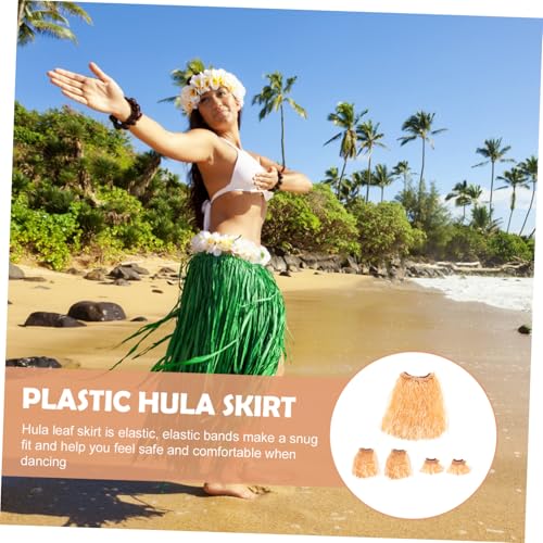 Warmhm Hawaiian Hula Rock Bastrock in Naturfarbe Luau Party Kostüm für Vintage Themenfest Geburtstag Hochzeit Tanz Performance von Warmhm