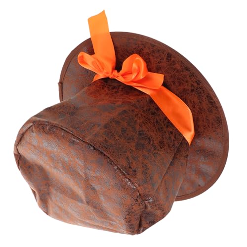 Warmhm Herren Steampunk Vintage Hoher Krone Hut Braun Atmungsaktiv Komfortabel für Halloween Kostüm Zauberer Auftritt Party Accessoire Warmhm Herren Steampunk Vintage Hoher Krone Hut Braun Atmungsaktiv Komfortabel für Halloween Kostüm Zauberer Auftritt Party Accessoire von Warmhm