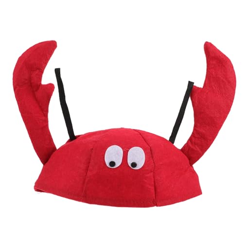 Warmhm Lustiger Hummer Kostümhut für Erwachsene und Kinder – 3D-Hummerhut für Karneval Halloween und Strandpartys Einheitsgröße Kreatives Cosplay Accessoire von Warmhm