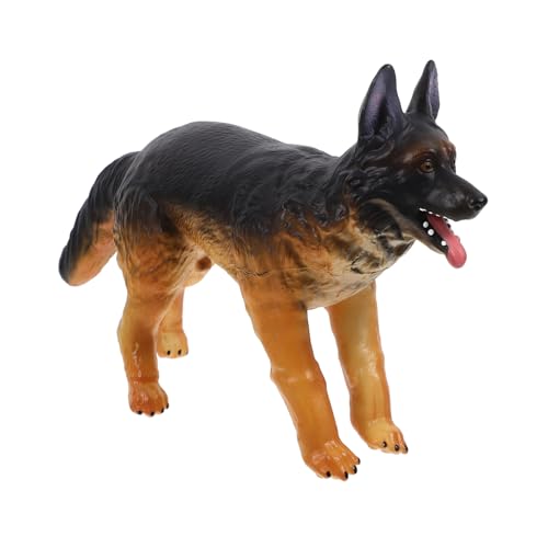 Warmhm Hundespielzeug Für Haustier Welpe Klein Simulationshundefigur Lebensechtes Simulationstiermodell Simulation Tiermodell Simuliertes Hundemodell Weiches Gummi Black von Warmhm
