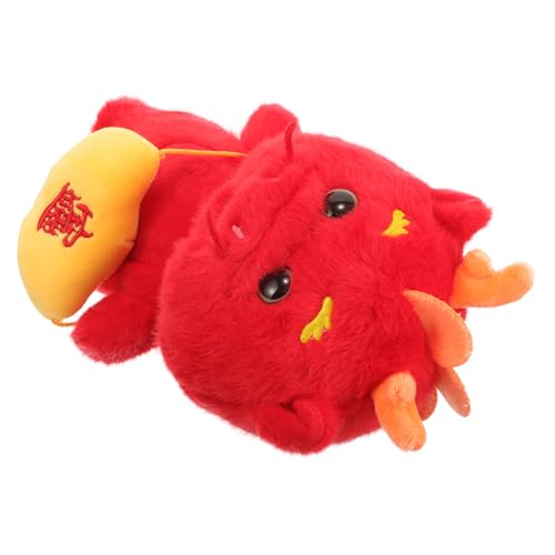 Warmhm Jahr des Drachen-Plüschspielzeugs Stofftierpuppe Chinesisches Neujahrsdrache-Plüschtier ausgestopfte Drachenfigur ausgestopfter Drache Drachenspielzeug für Plüschdrache Tuch von Warmhm