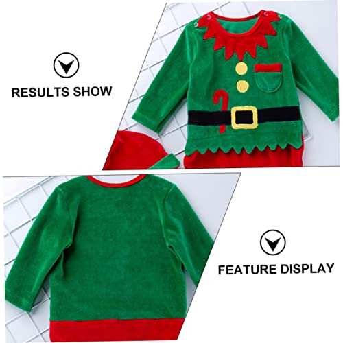 Warmhm Jumpsuit Weihnachtsmann Kostüm Grün Cartoon Design Weihnachtsoutfit mit Mütze für Langlebiger Festliche Weihnachtskleidung für Festliche Anlässe Warmhm Jumpsuit Weihnachtsmann Kostüm Grün Cartoon Design Weihnachtsoutfit mit Mütze für Langlebiger Festliche Weihnachtskleidung für Festliche Anlässe von Warmhm