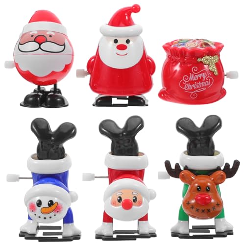 Warmhm Junge Mädchen Lustige Aufziehbare Spielzeuge Mix Aus Weihnachtsmann Und Schneemann Füller Für Geschenktüten Und Festlichkeiten von Warmhm