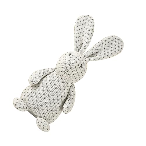 Warmhm Kaninchen-verzierung Süßer Hase Plüsch Hase Stickig Stehen Weiches Kaninchenspielzeug Mini Hasenpuppe Groß Figur Kaninchen-Desktop-Ornament Tischplatte Thematisiert Deko Stoff Weiß von Warmhm
