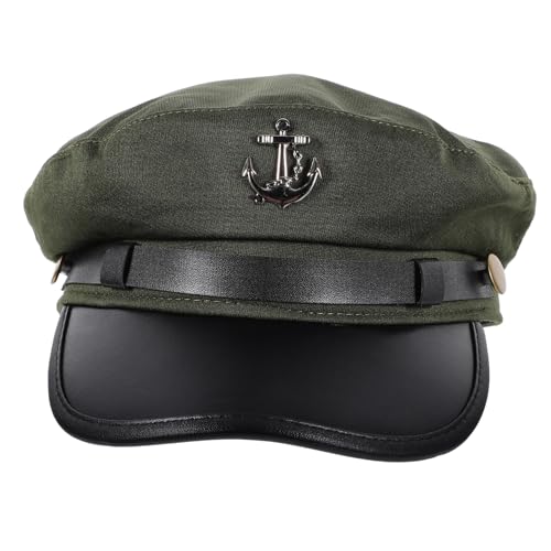 Warmhm Kapitänsmütze Matrosenmütze für Erwachsene Einstellbare Yacht Hut Kostüm Accessoires für Cosplay Partys und Alltag Leicht Atmungsaktiv von Warmhm