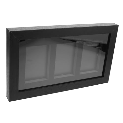 Warmhm Kartenrahmen kartenhalter kartenständer Wandmontierte Spielkarten-Präsentation Kartenpräsentationsrahmen Sammelkarten-Präsentationsrahmen Vitrine für Sammelkarten Faserplatte Black von Warmhm