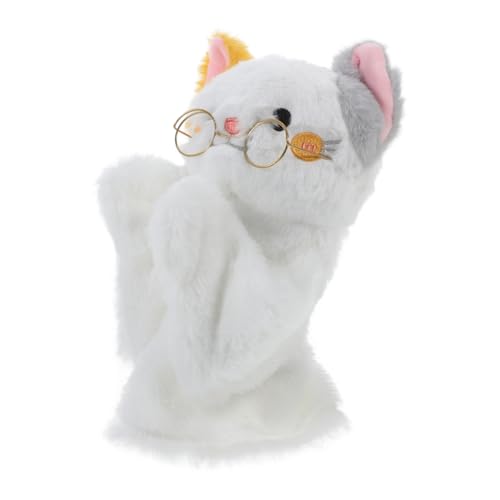 Warmhm Katzenhand -puppenspielzeug Marionette Kinderspielzeug Lustige Puppe Tierische Plüsch-handpuppe Entzückende Handpuppen Plüsch Handpuppe Handpuppen Weiß Abs von Warmhm