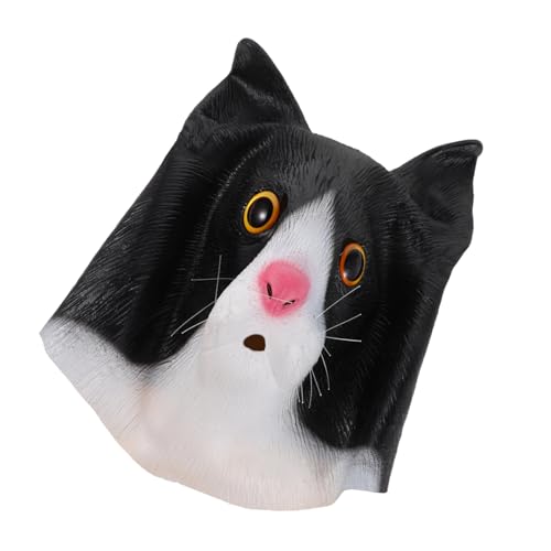 Warmhm Katzenkopf Halloween Tierkopf Leichter Karneval Kostüm Zubehör für Jungen Mädchen Detailreiche Lustige Vollkopfmaske für Fasching Party Cosplay Warmhm Katzenkopf Halloween Tierkopf Leichter Karneval Kostüm Zubehör für Jungen Mädchen Detailreiche Lustige Vollkopfmaske für Fasching Party Cosplay von Warmhm