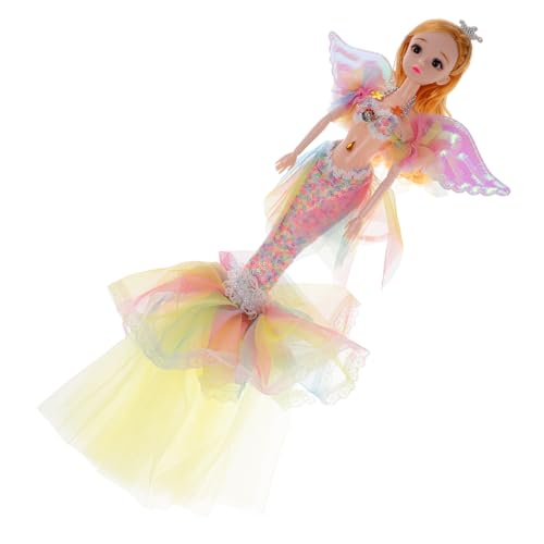 Warmhm Kawaii Meerjungfrau Puppe mit Beweglichen Abnehmbaren Gelenken für Mädchen Farbenfrohe Sammlerfigur Kreatives Prinzessin Meerjungfrau Modell Geburtstagsgeschenk von Warmhm