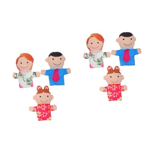 Warmhm Kinderspielzeug 6 STK Familie Handpuppe Familienmitglieder Marionetten Spielzeug für Kleinkinder e Puppen Marionettenfamilie Lernspielzeug für 3-jährige Cosplay Plüschtier Stoff von Warmhm