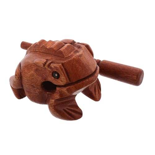 Warmhm Handgefertigtes Frosch-klangspielzeug Aus Holz – Musikinstrument Frosch- Aus Holz Einzigartiges Wohndekor Holzblock-Schlagzeug von Warmhm