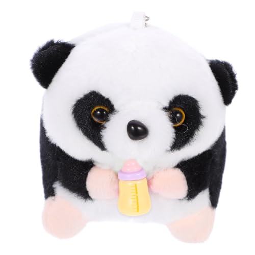 Warmhm Kleines Panda Plüschtier Mit Flasche Süße Weiche Panda Für Neugeborene Niedliches Plüschspielzeug Für Gelbes Design von Warmhm