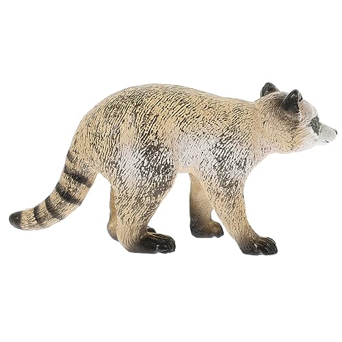 Warmhm Kleines Raccoon Modell aus Realistisches Wildtier Pädagogisches Dekorationsobjekt für Zuhause und Outdoor Fotorequisite und Lernspielzeug von Warmhm