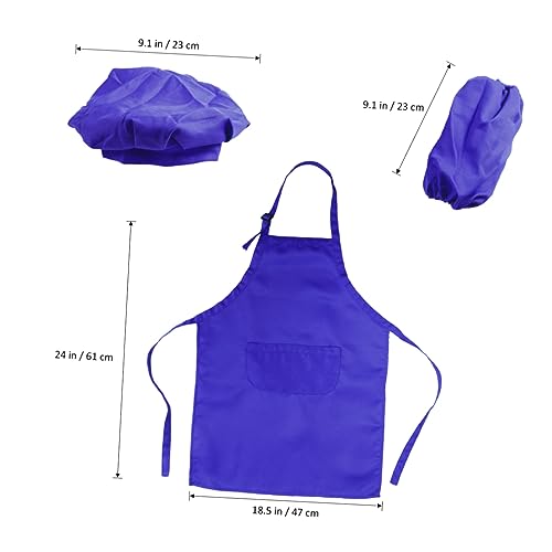 Warmhm Kochset mit Schürze und Kochhandschuh für Kreative und Backabenteuer Blau für Jahre Zubehör für Rollenspiele von Warmhm