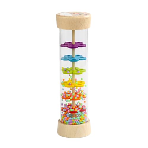 Warmhm Kognitives Regen Shaker Babys Musical Perlen Musikalisches Kinderspielzeug Musikalisches Erleuchtungsspielzeug Freizeitspielzeug Holz von Warmhm