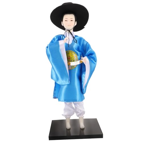 Warmhm Koreanische Hanbok Puppe 12 Zoll Handgefertigte Figuren Traditionelle Koreanische Hanbok Dekoration für Heim und Restaurant Asiatische Kunsthandwerksfigur von Warmhm