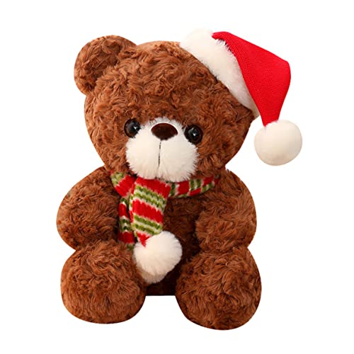 Warmhm Kuscheltier Weihnachtsbär Dekoration Plüsch Bär für Mädchen Jungen Frauen Festliche Weihnachtsornamente für Fröhliche von Warmhm
